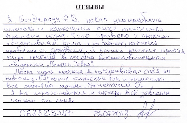 Письменный отзыв 2